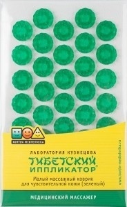 Аппликатор Тибетский Кузнецова - коврик 12 х 22 см (зеленый) фото 2591