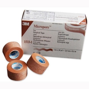 Пластырь бумажный Микропор (Micropore) 2,5 см бежевый фото 5900
