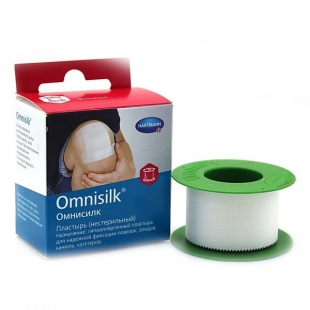 Пластырь фиксирующий Омнисилк 1,25см х 5 м (Omnisilk) шелковый фото 1786