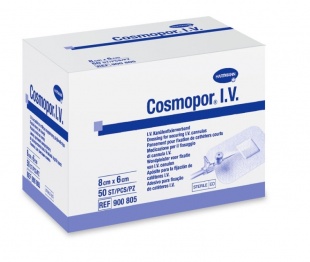 Космопор Ай Ви повязка для фиксации катетеров и канюль 8см х 6 см (Cosmopor® I.V.l) фото 4402