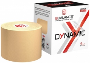 Нейлоновый кинезио-тейп BBalance (Био Баланс) Dynamic Tape 5см × 5м бежевый фото 3277