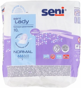 Прокладки урологические Seni Lady Normal 3 капли 10 штук фото 1700